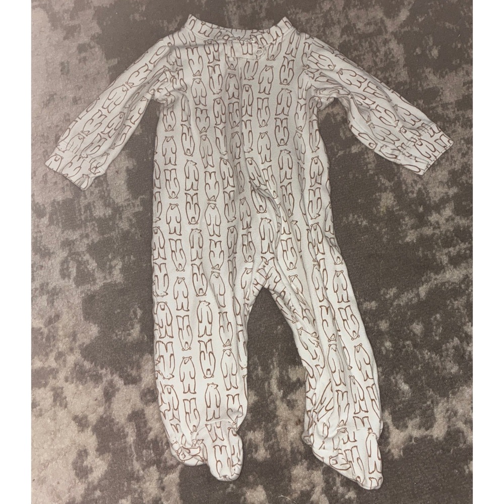 Amazon Baby Unisex One-Piece Footed Brown Bear Sleeper 9 Months